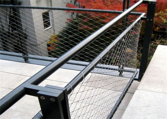 7*7 7*19 Custom Balcony Stainless Steel Rope Mesh For Safety Fence